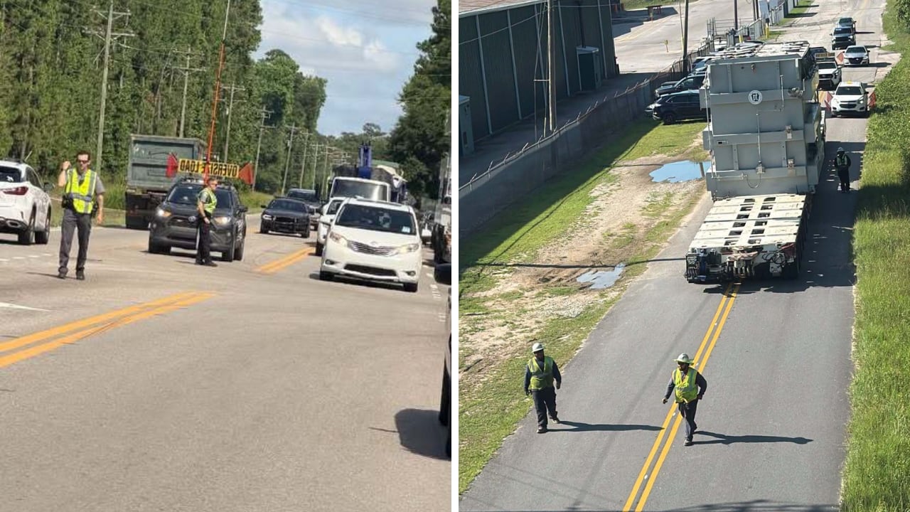 Oversized load causing traffic delays on Highway 90, International Drive in Horry County