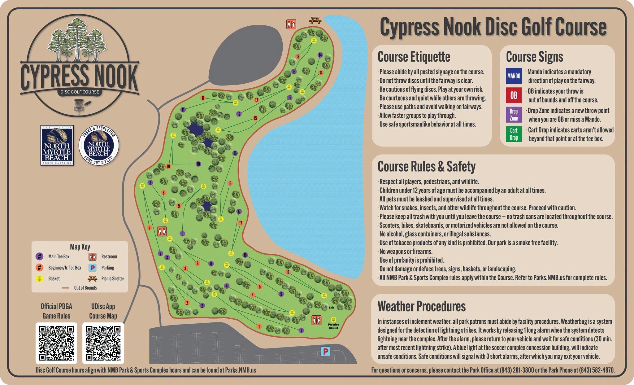 18-hole disc golf course opening in North Myrtle Beach