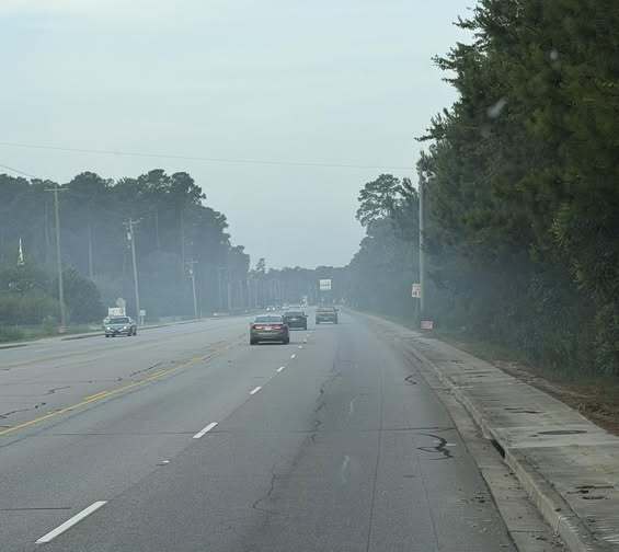 Smoke may be visible from contained Horry County woods fire
