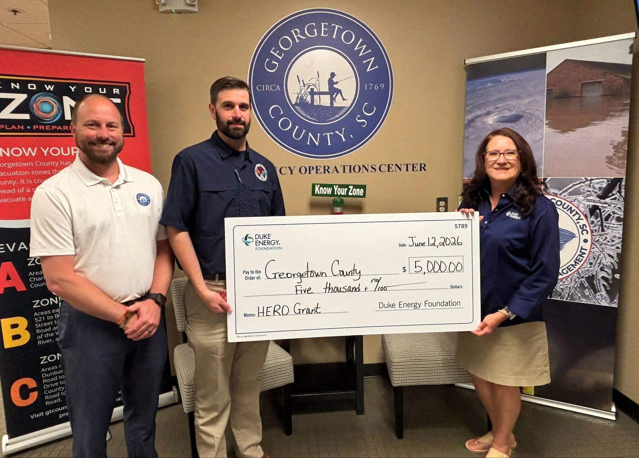 Georgetown County receives $5K for disaster response