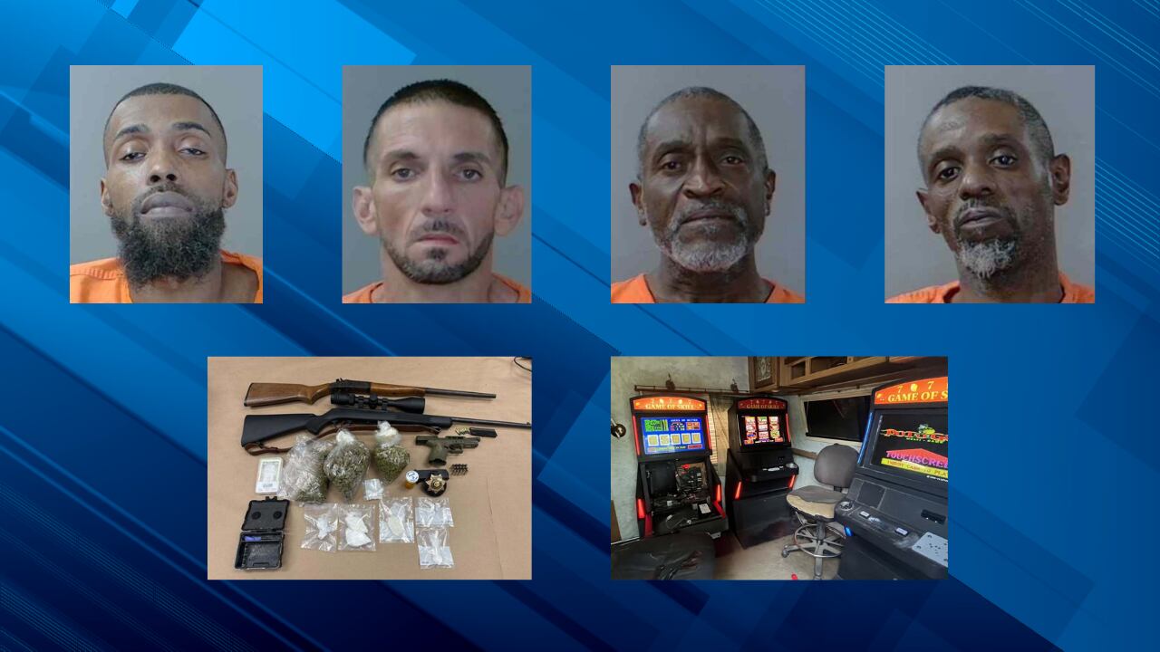 Drugs, weapons, illegal gambling machines seized in Georgetown County