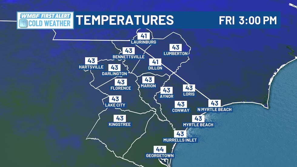 FIRST ALERT: Temperatures tumble, bitter cold Friday morning on the way
