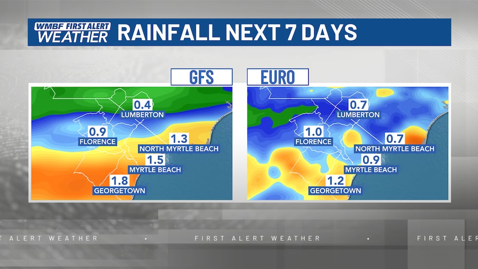 Here's a look at the latest totals, higher than where they've been on the latest model data....
