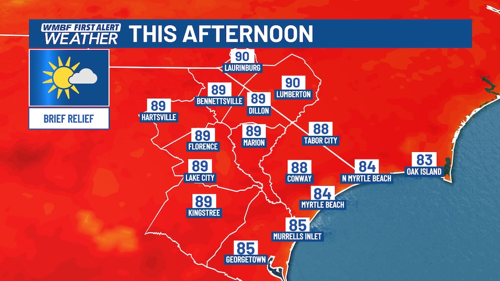 FIRST ALERT: Brief relief Wednesday, heat wave arrives this weekend
