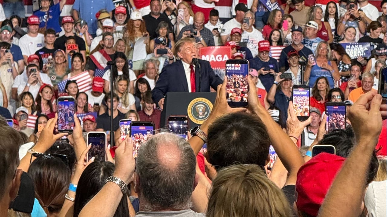 A good gene pool : Trump sings Sen . Darline Graham praises during Myrtle Beach rally