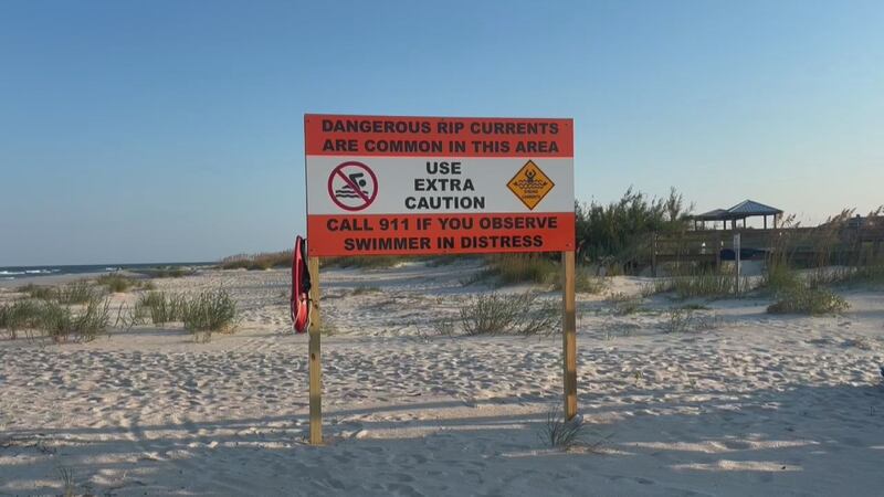 Town officials believe rip currents were to blame for a drowning in July, which has prompted...