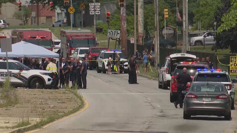 Toledo Police, Toledo Fire and Rescue and HAZMAT crews respond to Phillips and Detroit in an...