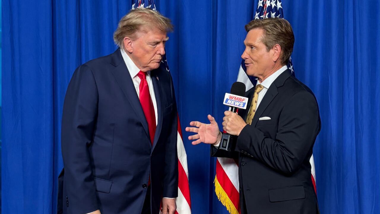 Watch WMBF New exclusive one - on - one interview with President Donald Trump
