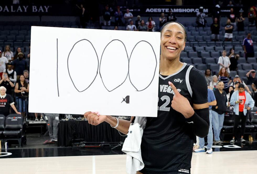 Las Vegas star A'ja Wilson is unanimous choice as WNBA MVP, winning the award for the third time