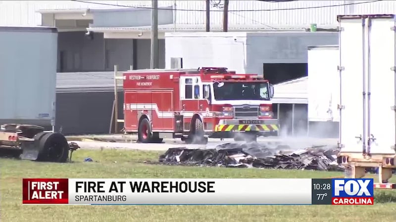 This is the second fire at the warehouse in a week, officials said.
