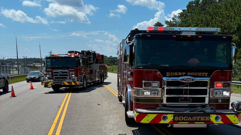 Critical injuries reported in Highway 544 crash with entrapment in Horry County