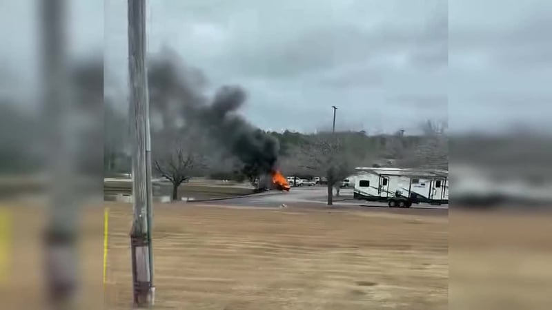 No one hurt after vehicle fire in parking lot of Horry County hospital, officials say