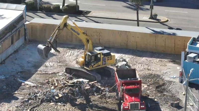 The Demolition for Duffy Street Seafood Shack is the beginning of a planned two-story building...