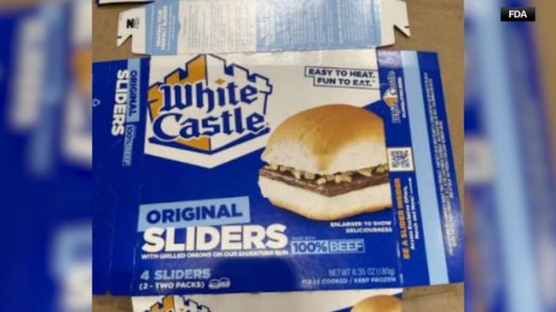 White Castle has recalled cartons of frozen sliders for undeclared ingredients.
