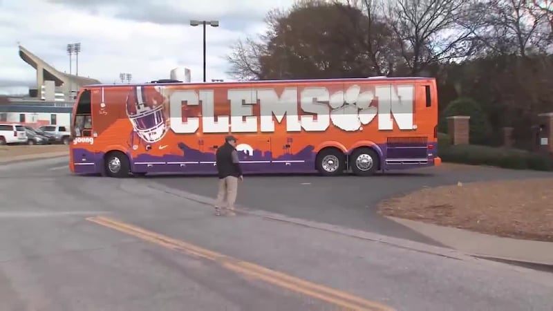Clemson football team heads to Texas for playoff game
