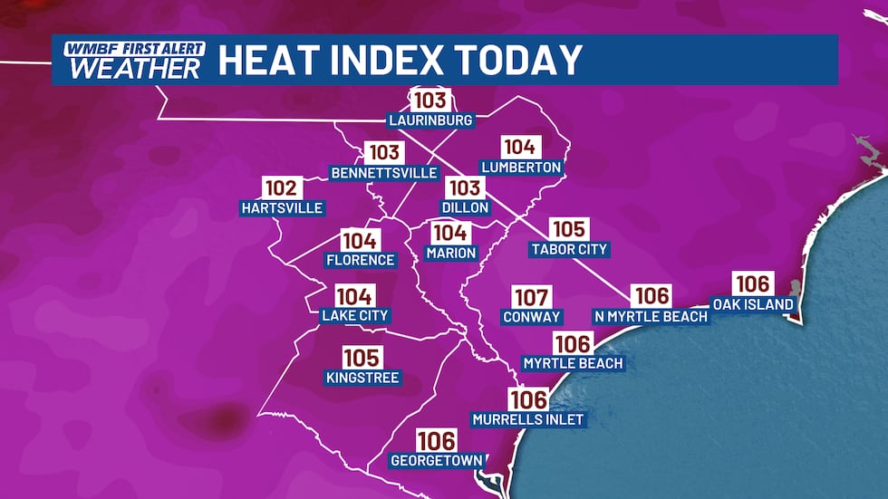 FIRST ALERT: Relentless heat wave continues, a few afternoon storms