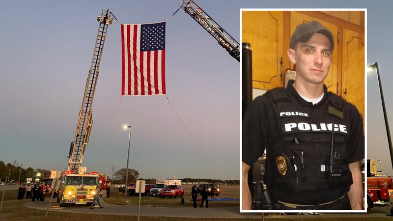Florence Regional Airport officer Jackson Winkeler's body passed by the airport where he was...