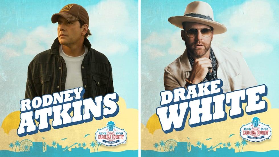 Rodney Atkins (left) Drake White (right)