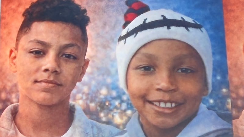 Dereon Robinson (left) and Mikhail-Lee Smith were riding their bicycles when they were struck...