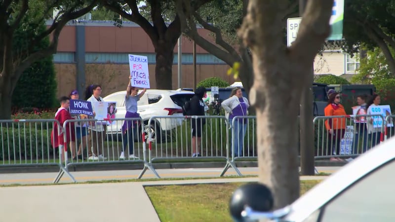Protestors were seen Sunday outside of a Myrtle Beach church days after its pastor was the...