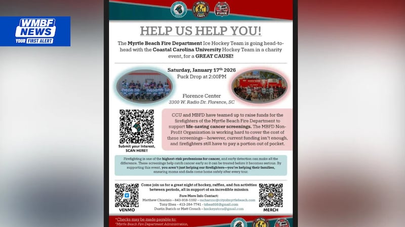 The Florence Center announced a new partnership with the Coastal Carolina University Hockey Team.