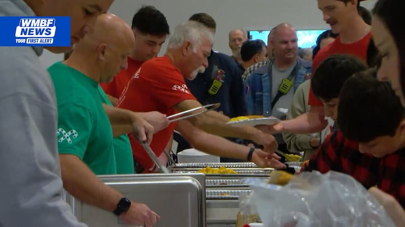 The Myrtle Beach Fire Department held its annual pancake breakfast with Santa Sunday.