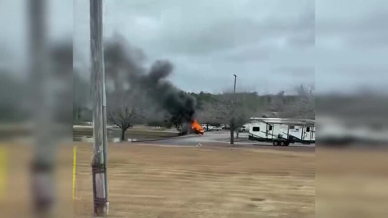 No one hurt after vehicle fire in parking lot of Horry County hospital, officials say